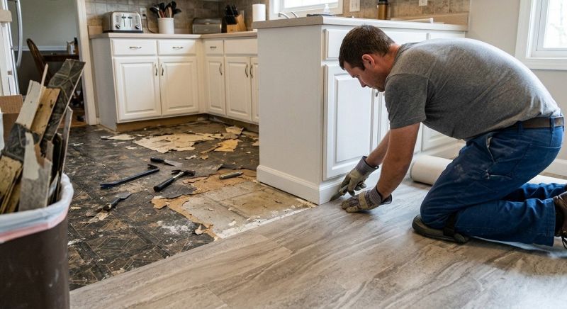 Linoleum Floor Installation in Eliot, ME