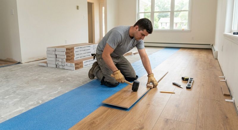 Luxury Vinyl Tile Installation in Kittery, ME